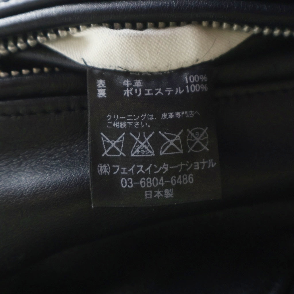 666 LEATHER WEAR(トリプルシックスレザーウェア) LJM-1TF Double Riders Jacket ダブルライダースジャケット タイトフィット ステアハイド ブラック