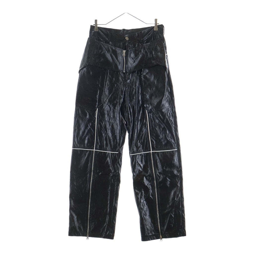 NO BRAND(ノーブランド) 【YOIKADAKADA】 Vinyl Pants ビニールパンツ エナメル ブラック
