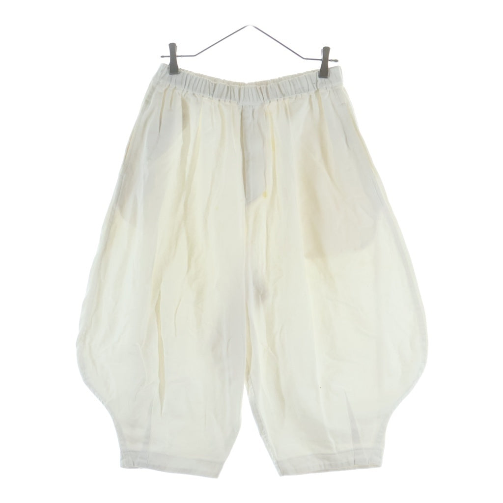 BLACK COMME des GARCONS(ブラックコムデギャルソン) 21SS Wide Pants ドローストリング ワイドバルーン イージーパンツ ホワイト 1G-P029