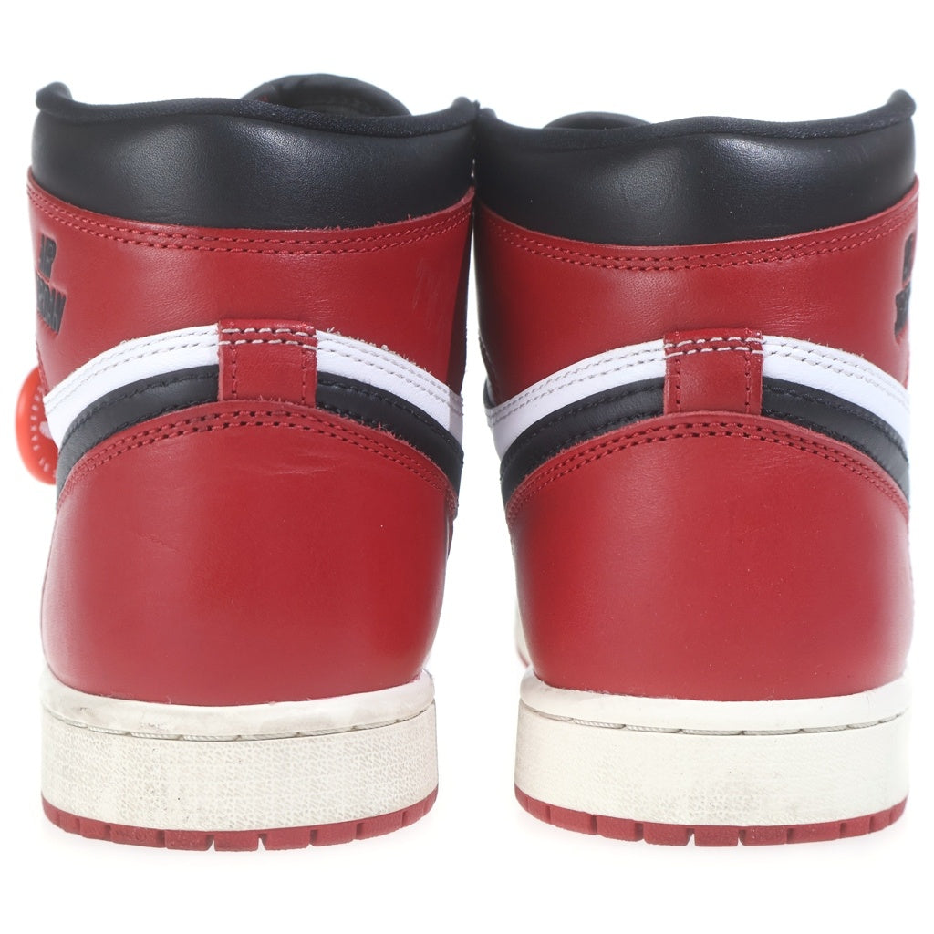 NIKE(ナイキ) AIR JORDAN1 RETRO HIGH OG BLACK TOE REIMAGINED DZ5485-106 エアジョーダン1 レトロ ブラックトゥ リイマジンド ハイカットスニーカー US8.5/26.5cm ブラック/ホワイト/レッド