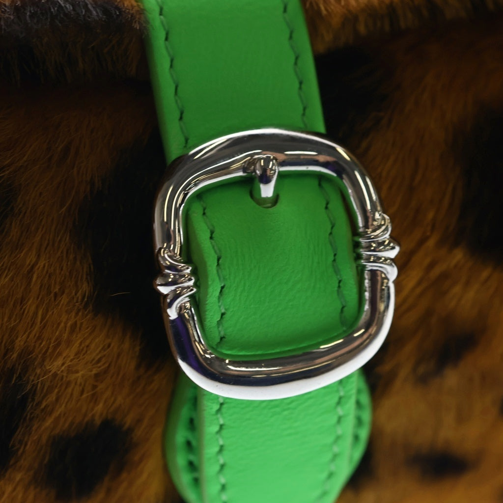CHROME HEARTS(クロムハーツ) JEWELRY ROLL 3CEMETERY ジュエリーロール 3セメタリークロス ハラコ 時計入れ ブラウン/グリーン