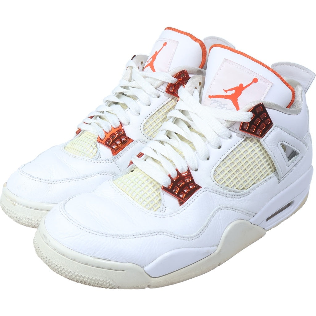 NIKE(ナイキ) AIR JORDAN 4 RETRO TEAM ORANGE エアジョーダン4 レトロ チームオレンジ ハイカットスニーカー ホワイト/オレンジ US9.5/27.5cm CT8527-118