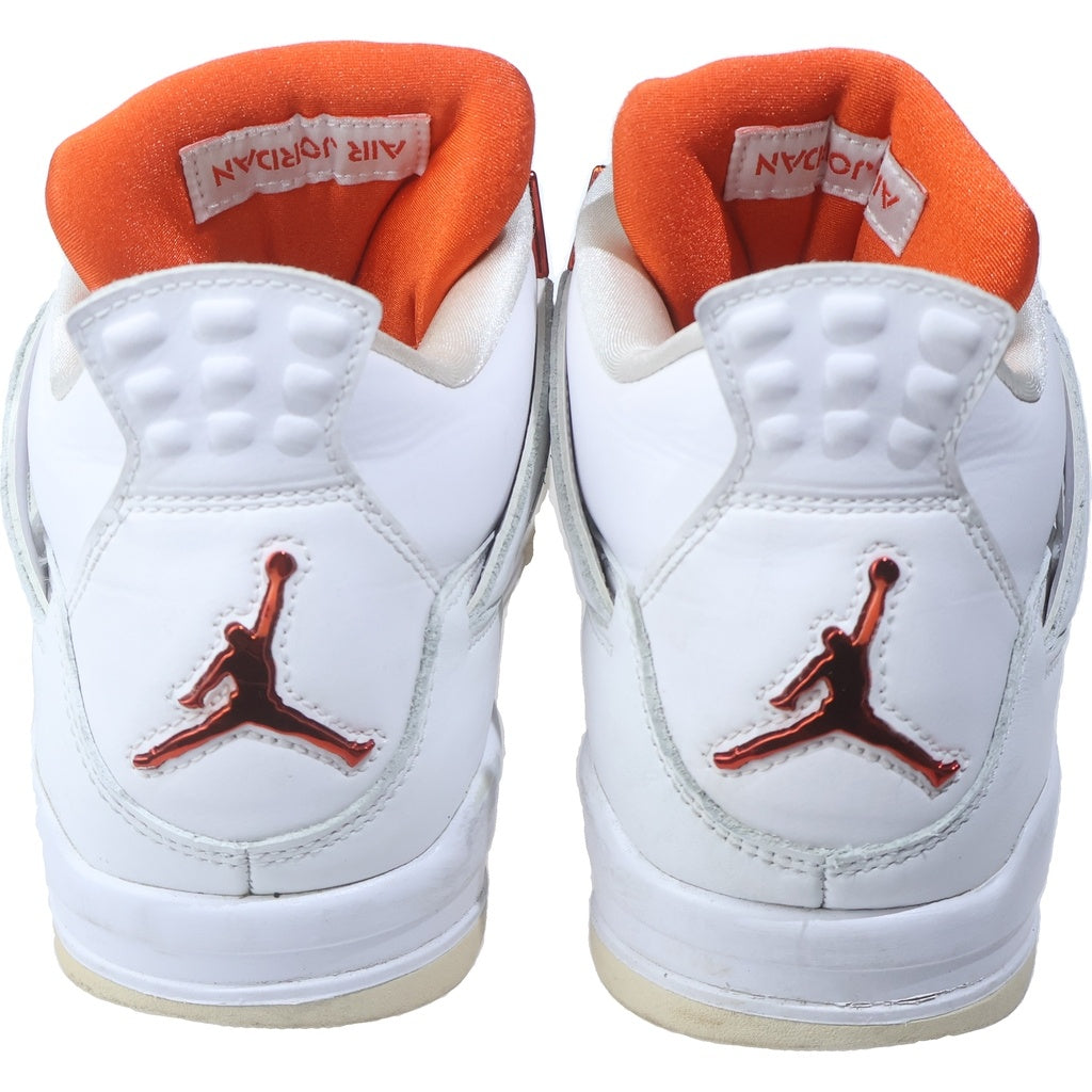 NIKE(ナイキ) AIR JORDAN 4 RETRO TEAM ORANGE エアジョーダン4 レトロ チームオレンジ ハイカットスニーカー ホワイト/オレンジ US9.5/27.5cm CT8527-118