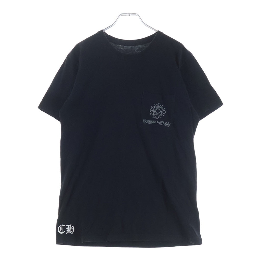 CHROME HEARTS(クロムハーツ) CH S/S バックフレームドCHプラスプリント 半袖Tシャツカットソー ブラック