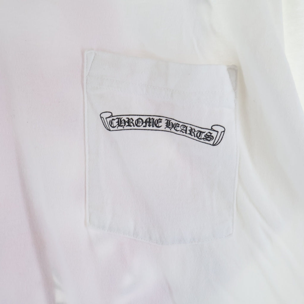 CHROME HEARTS(クロムハーツ) Vine Dagger ヴァインダガー アームフローラル 長袖Tシャツ ロンT ロングスリーブ ホワイト