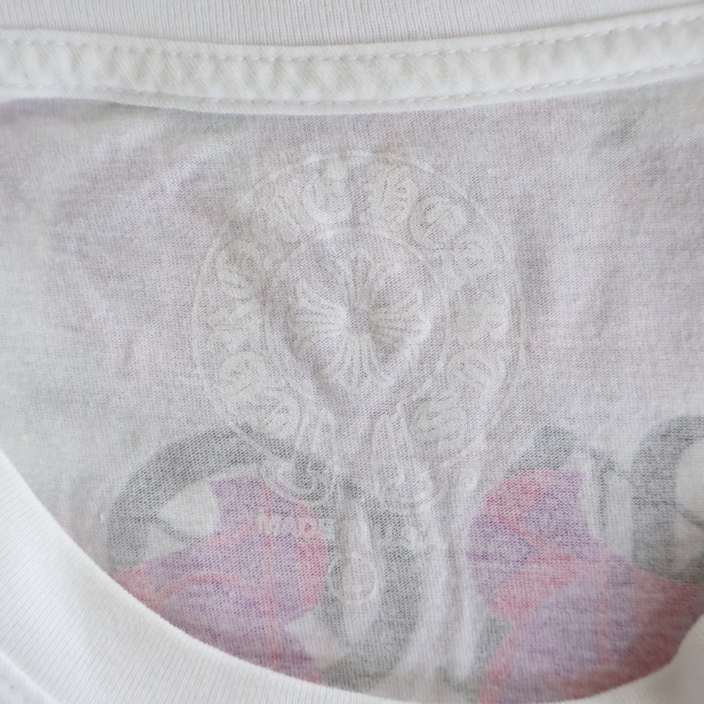 CHROME HEARTS(クロムハーツ) Vine Dagger ヴァインダガー アームフローラル 長袖Tシャツ ロンT ロングスリーブ ホワイト