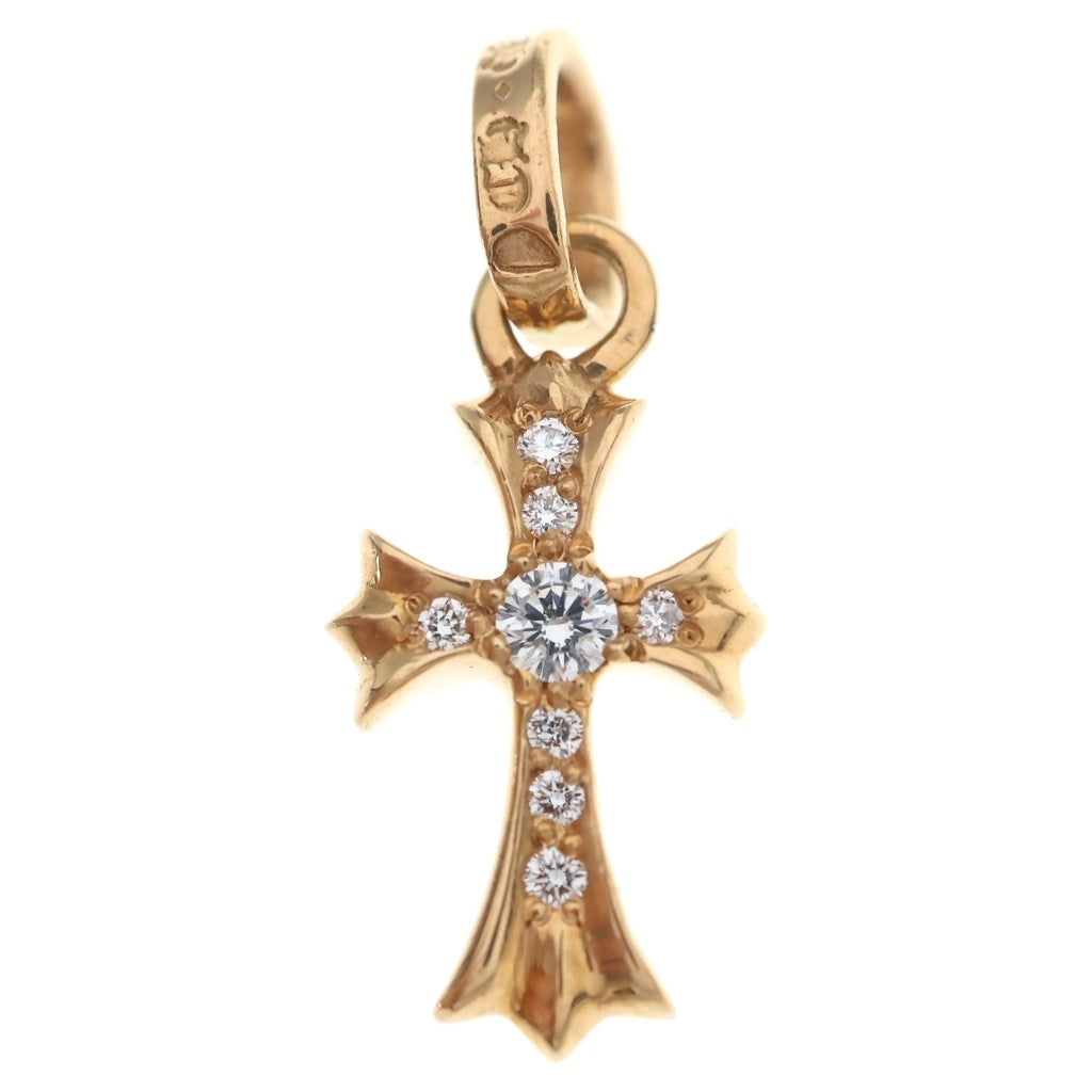 CHROME HEARTS(クロムハーツ) 22K CRS BBYFAT P/DIA ベイビーファットクロス PAVEダイヤ ペンダントトップ ゴールド BCA035 レディース