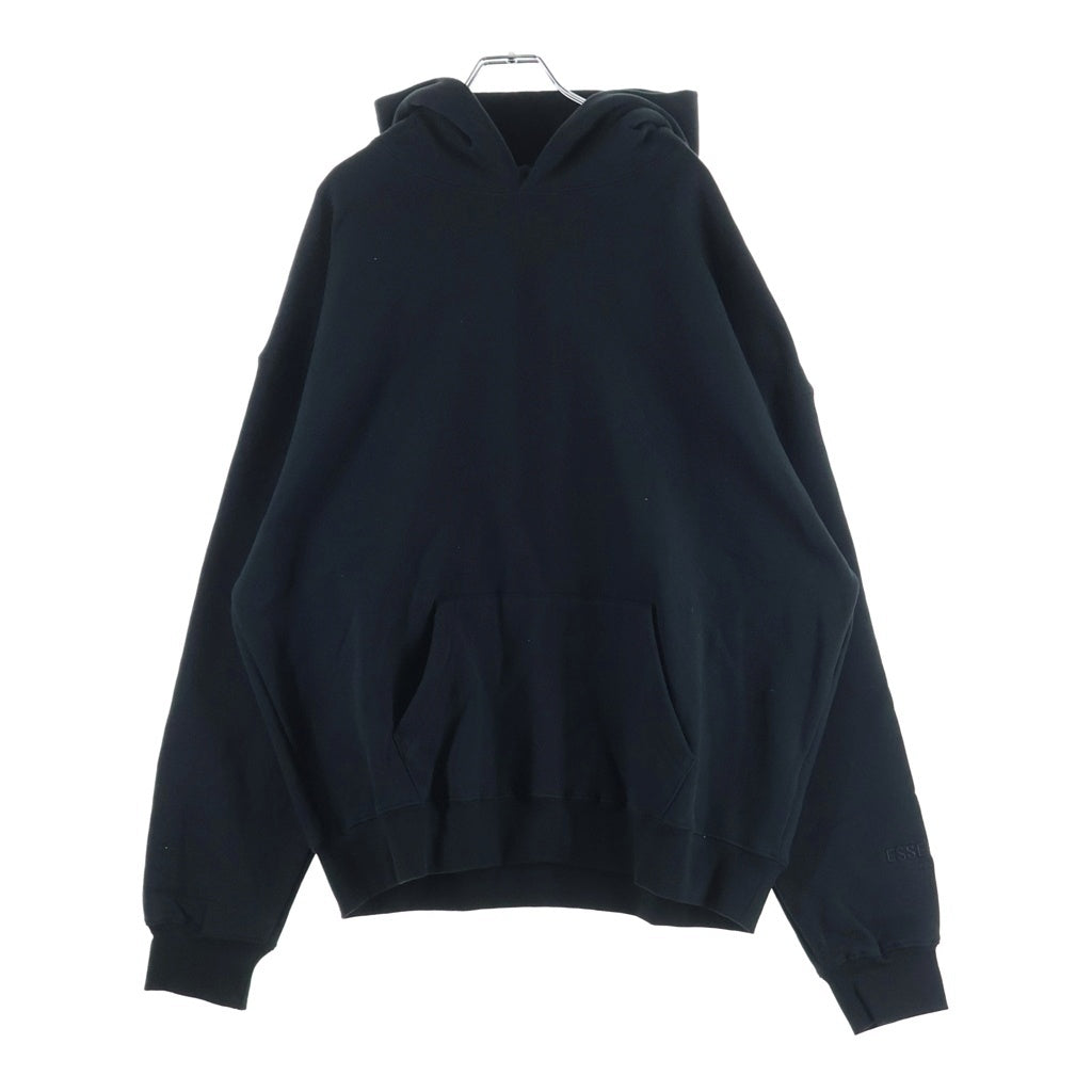 FEAR OF GOD ESSENTIALS(フィアオブゴッド エッセンシャルズ) バックロゴ リフレクタープリント プルオーバーパーカー フーディ ブラック