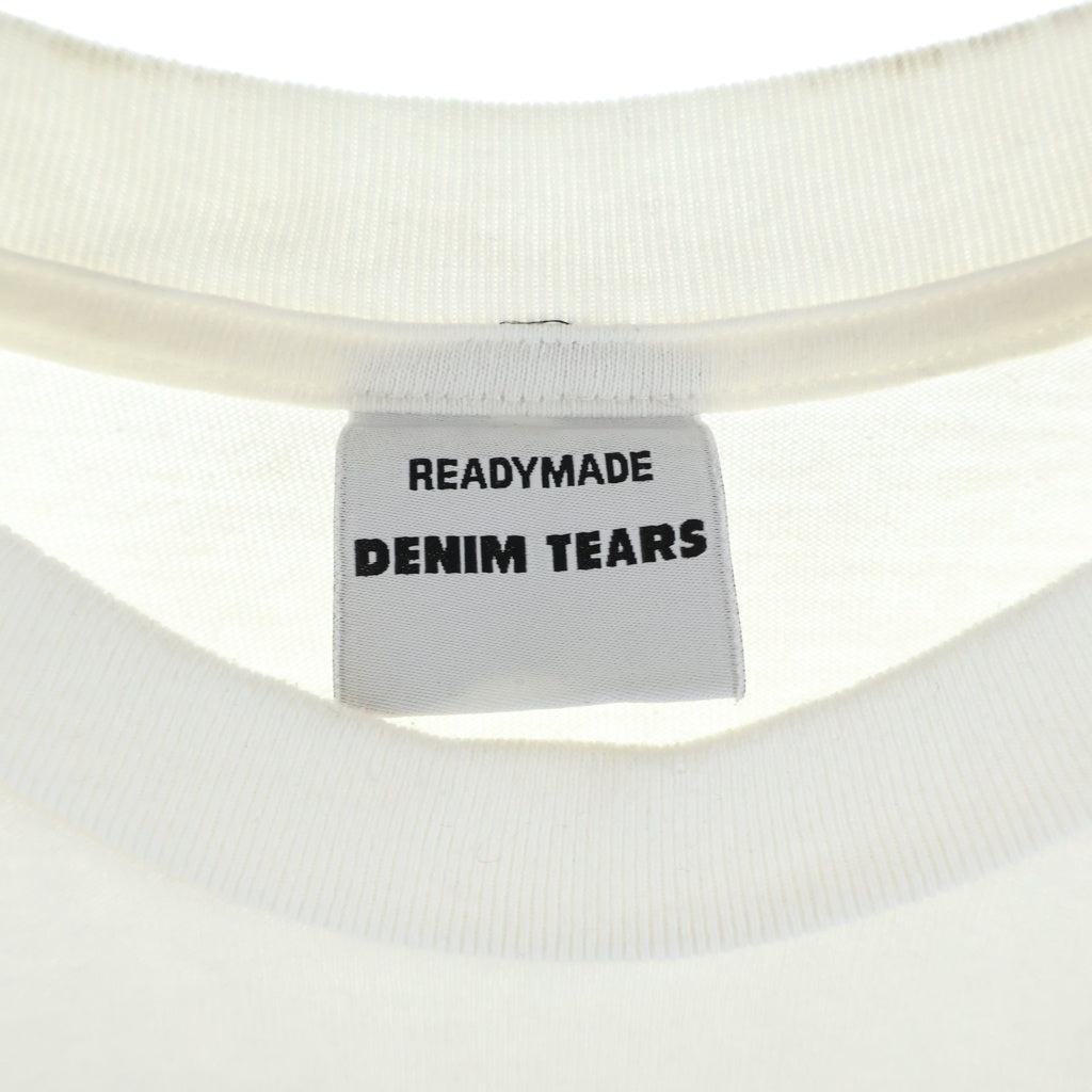 READY MADE(レディメイド) 22SS×DENIM TEARS COTTON WREATH TEE デニムティアーズ 両面プリント 半袖Tシャツ カットソー ホワイト RE-DT-WH-00-00-12