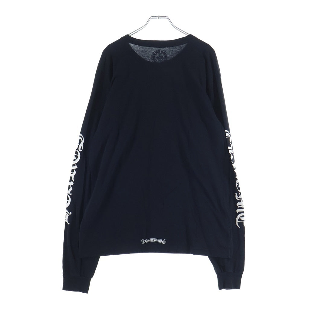 CHROME HEARTS(クロムハーツ) Neck Logo FUCK YOU L/S Tee ネックロゴ クルーネック長袖Tシャツ カットソー ロンT ブラック