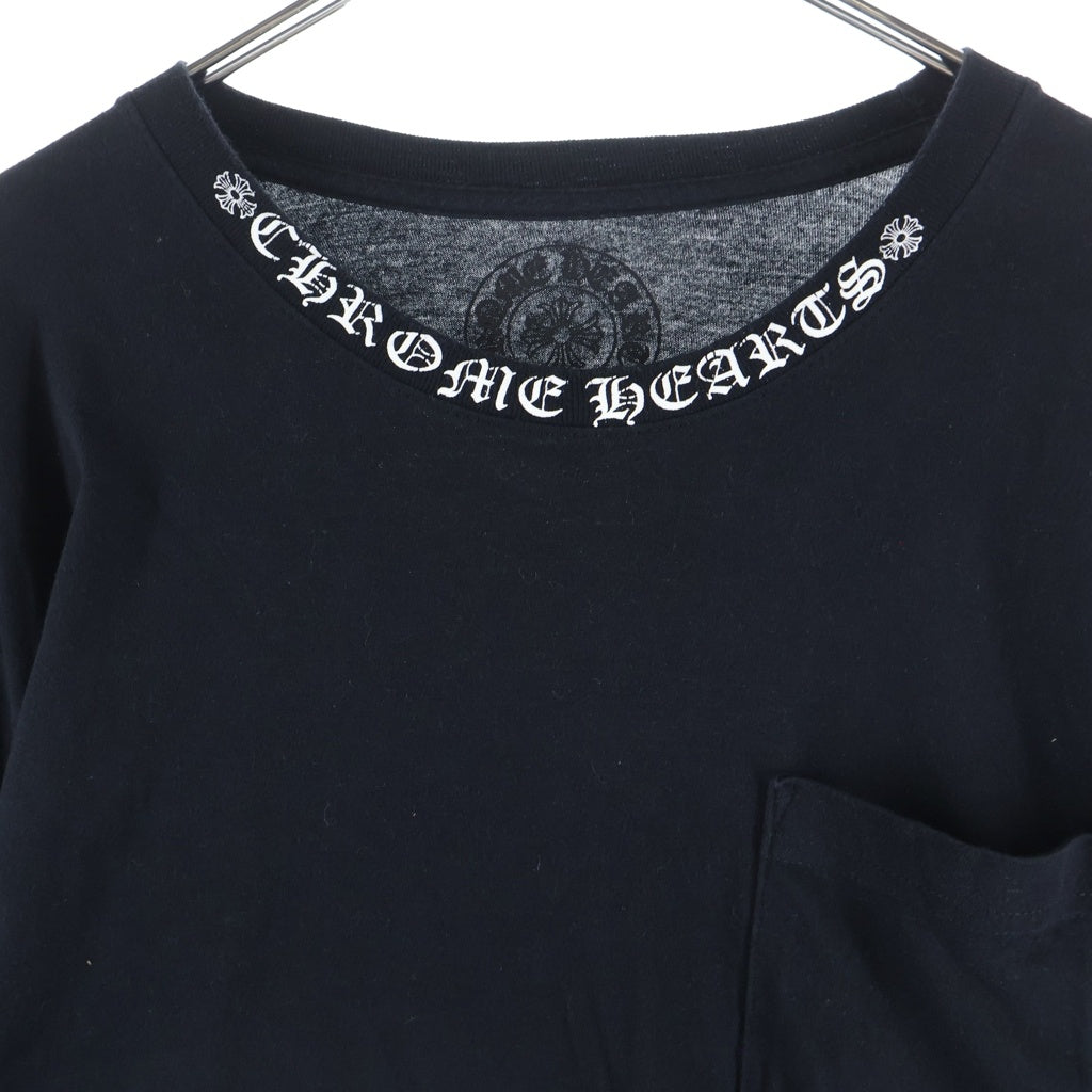 CHROME HEARTS(クロムハーツ) Neck Logo FUCK YOU L/S Tee ネックロゴ クルーネック長袖Tシャツ カットソー ロンT ブラック