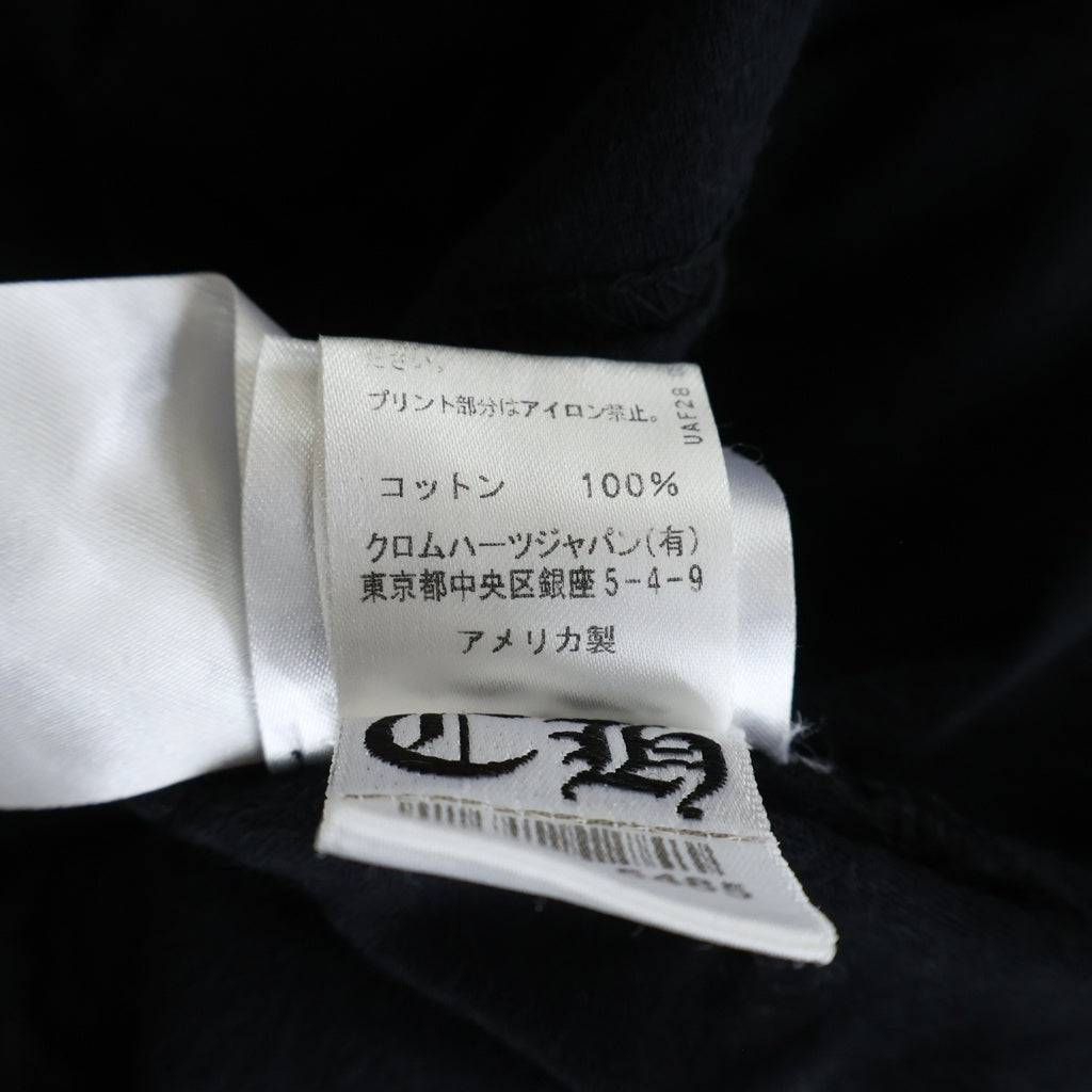 CHROME HEARTS(クロムハーツ) Neck Logo FUCK YOU L/S Tee ネックロゴ クルーネック長袖Tシャツ カットソー ロンT ブラック