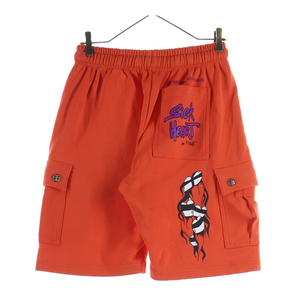 CHROME HEARTS(クロムハーツ) ×MATTY BOY Sadistic Lipstick Half Pants マッティボーイ サディスティック リップスティック クロスボール チョンパー刺繍 ハーフパンツ ショーツ レッド