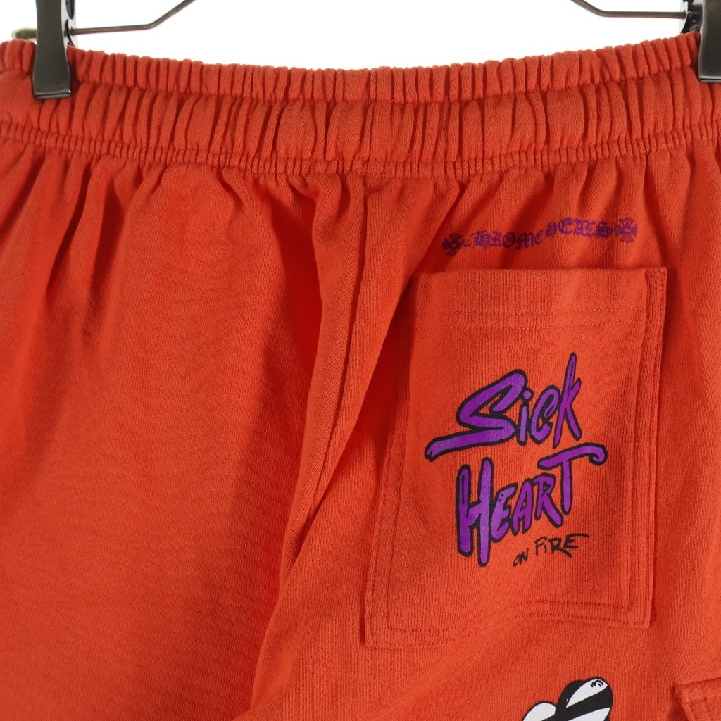 CHROME HEARTS(クロムハーツ) ×MATTY BOY Sadistic Lipstick Half Pants マッティボーイ サディスティック リップスティック クロスボール チョンパー刺繍 ハーフパンツ ショーツ レッド