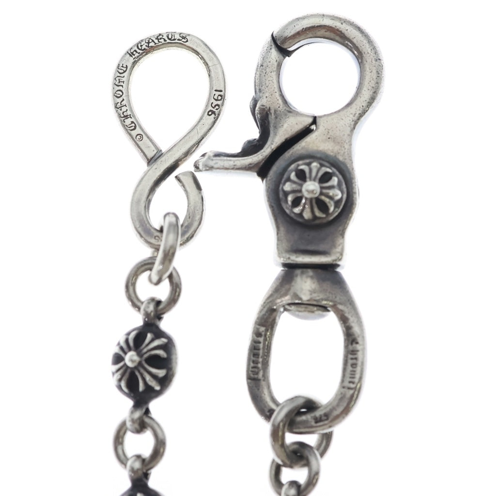CHROME HEARTS(クロムハーツ) 2BALL LONG-S/1クリップロング#2クロスボール ウォレットチェーン シルバー BCA386