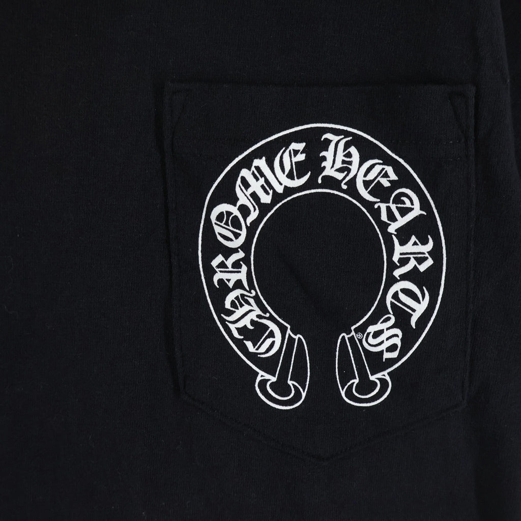 CHROME HEARTS(クロムハーツ) CHプラスプリント ポケット半袖Tシャツ カットソー ブラック