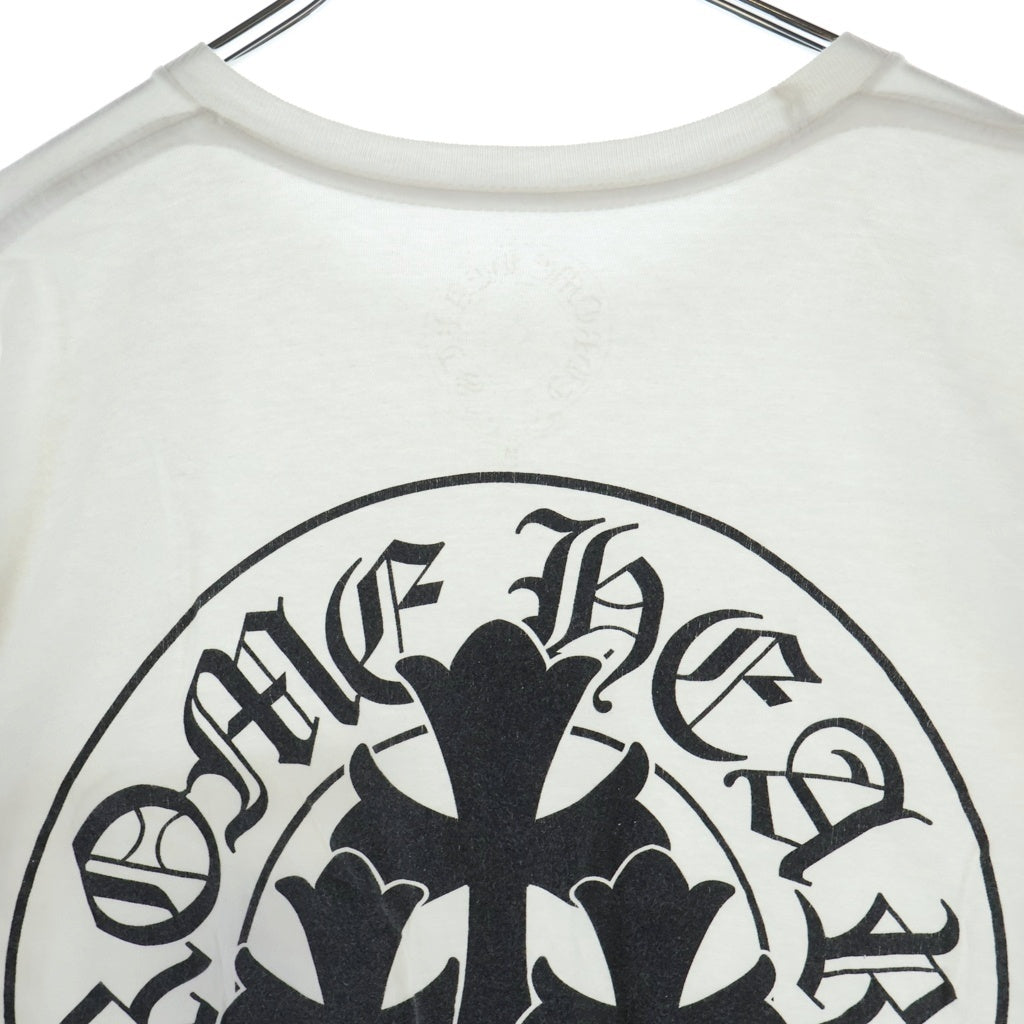 CHROME HEARTS(クロムハーツ) Cemetery Triple Cross Horseshoe セメタリー トリプルクロス ホースシュー 半袖Tシャツカットソー ホワイト