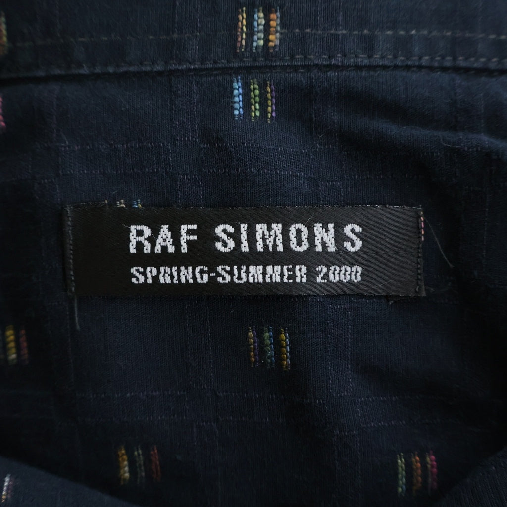 RAF SIMONS(ラフシモンズ) 00SS ARCHIVE アーカイブ チェックパターン 長袖シャツ ネイビー -