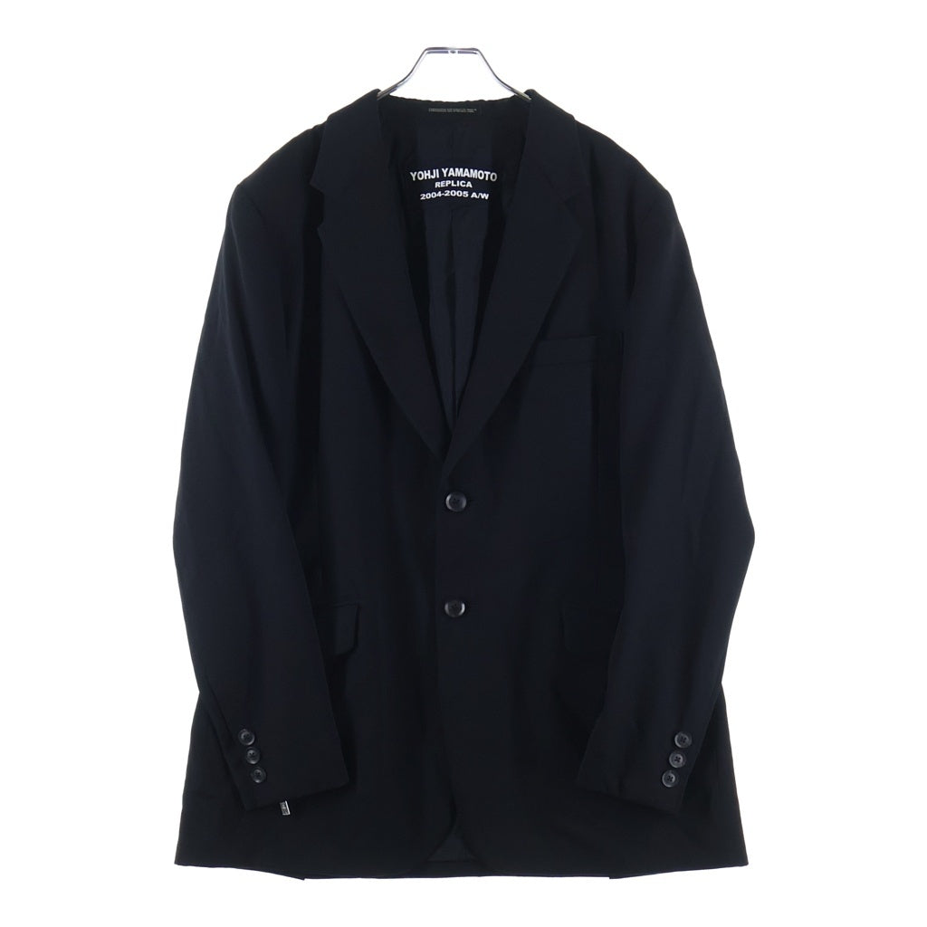Yohji Yamamoto POUR HOMME(ヨウジヤマモト プールオム) 04AW REPLICA 復刻 ジップジャケット ブラック HC-J93-537