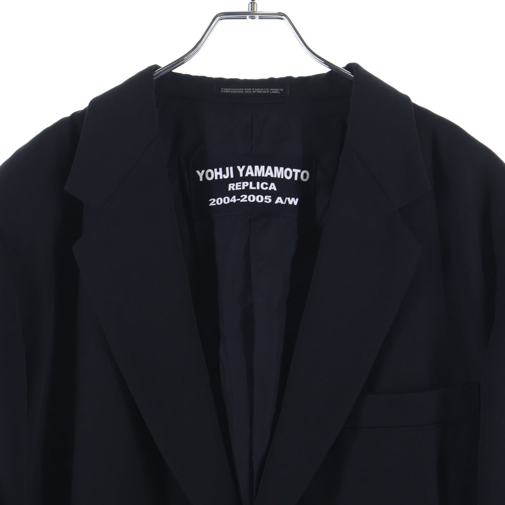 Yohji Yamamoto POUR HOMME(ヨウジヤマモト プールオム) 04AW REPLICA 復刻 ジップジャケット ブラック HC-J93-537