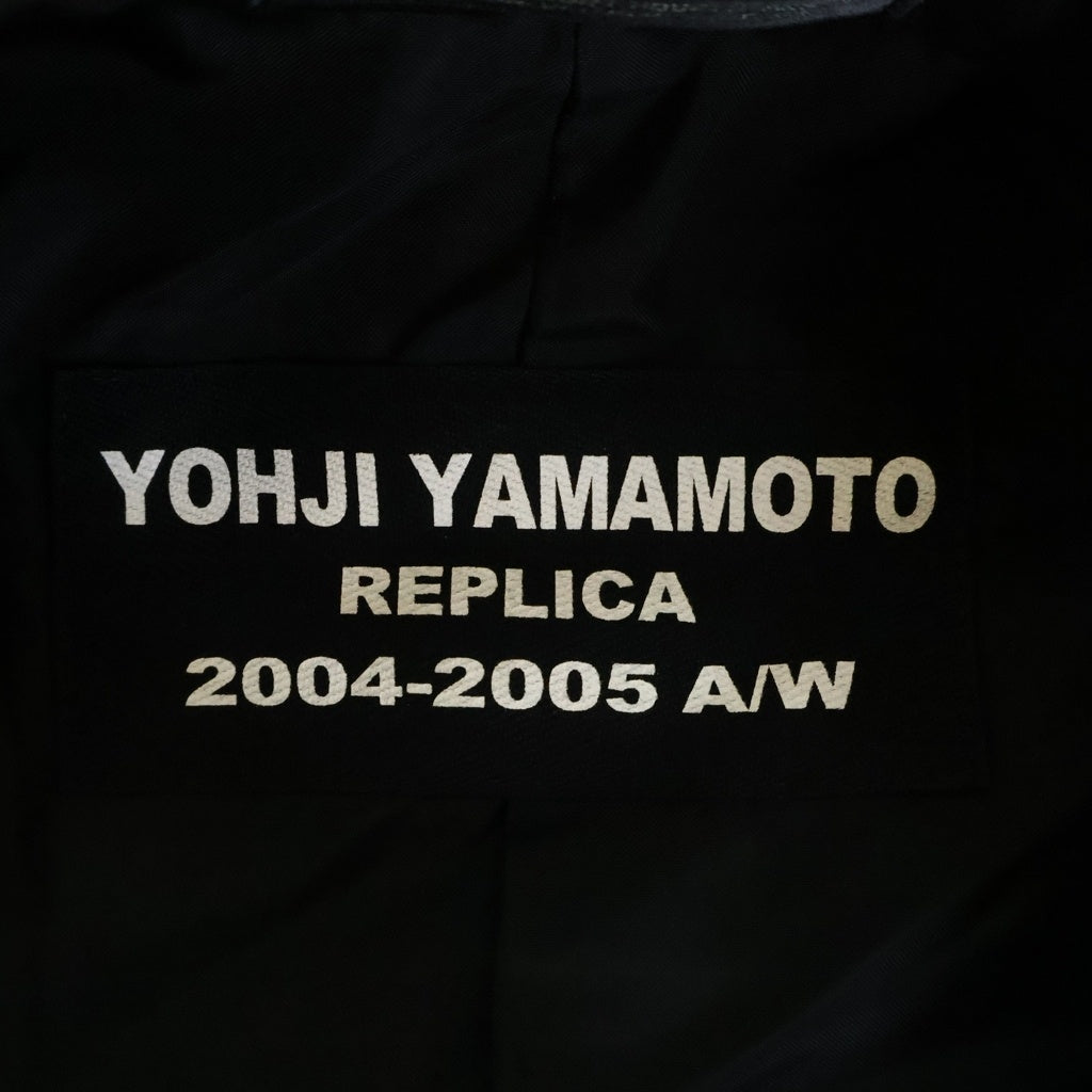 Yohji Yamamoto POUR HOMME(ヨウジヤマモト プールオム) 04AW REPLICA 復刻 ジップジャケット ブラック HC-J93-537