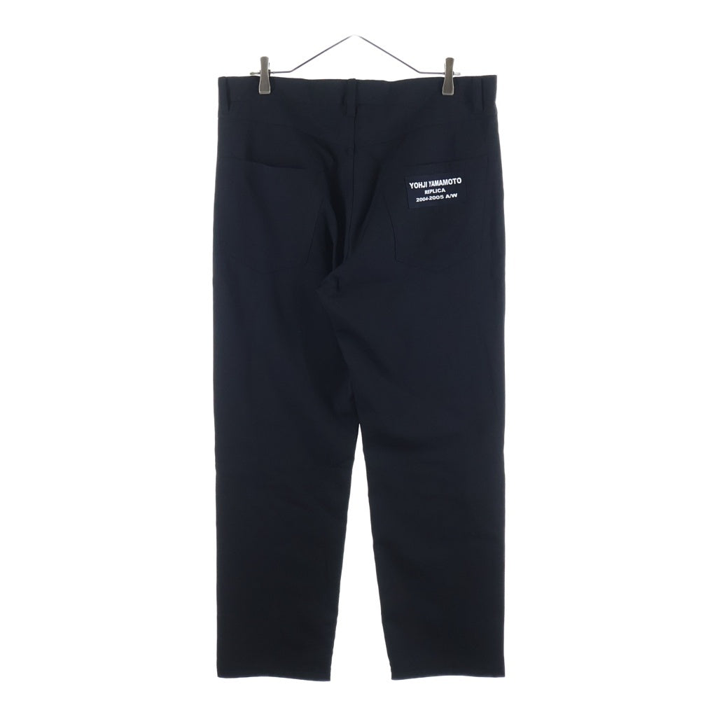 Yohji Yamamoto POUR HOMME(ヨウジヤマモト プールオム) 04AW REPLICA 復刻 スラックスパンツ ブラック HC-P88-537