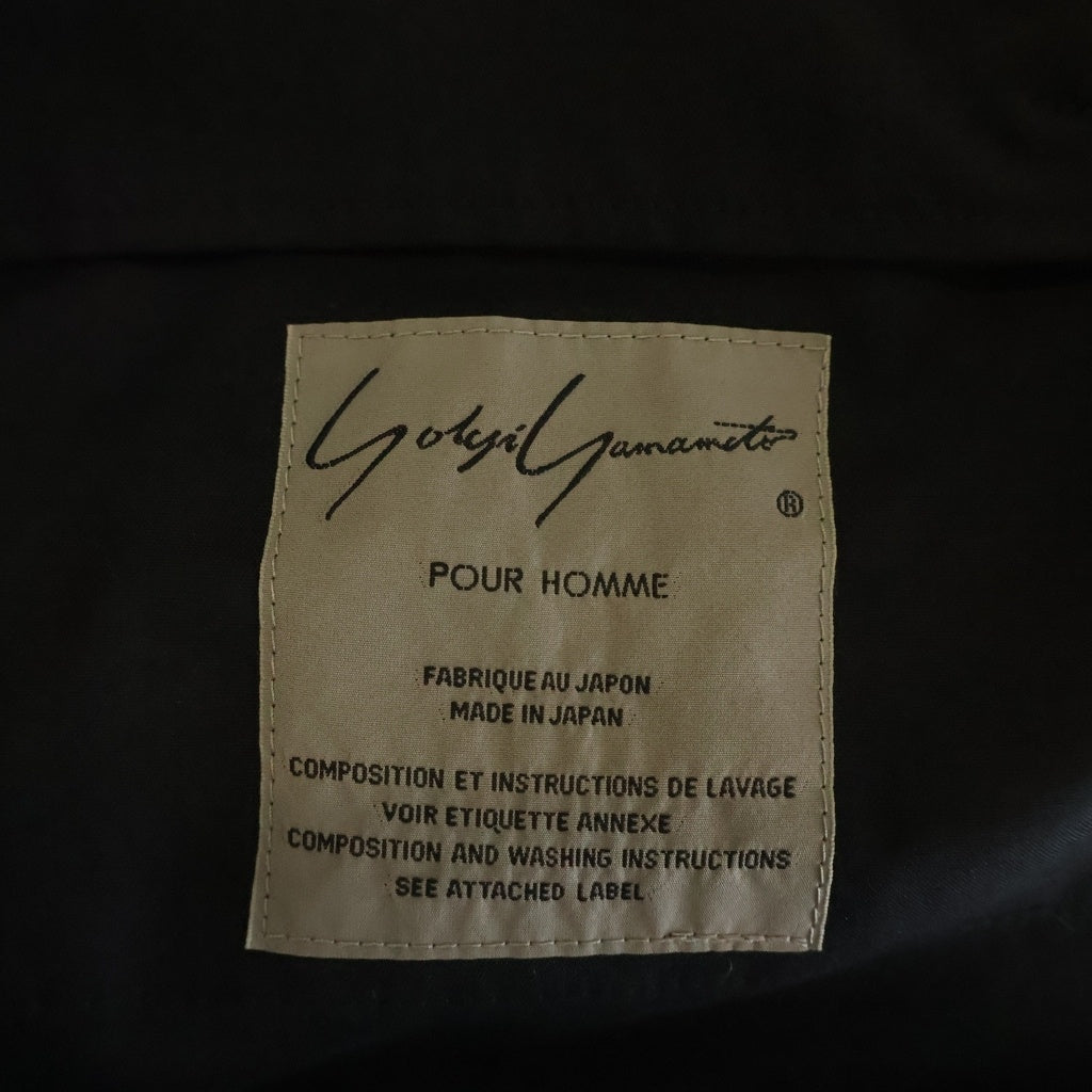 Yohji Yamamoto POUR HOMME(ヨウジヤマモト プールオム) 04AW REPLICA 復刻 スラックスパンツ ブラック HC-P88-537