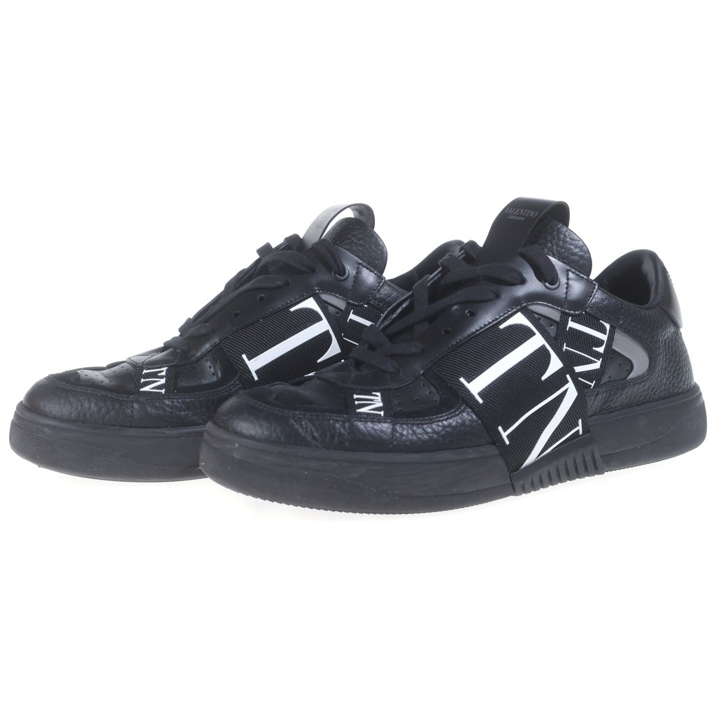 VALENTINO GARAVANI(ヴァレンチノガラヴァーニ) Leather Sneakers VL7N Logo レザースニーカー ローカットスニーカー 41 ブラック