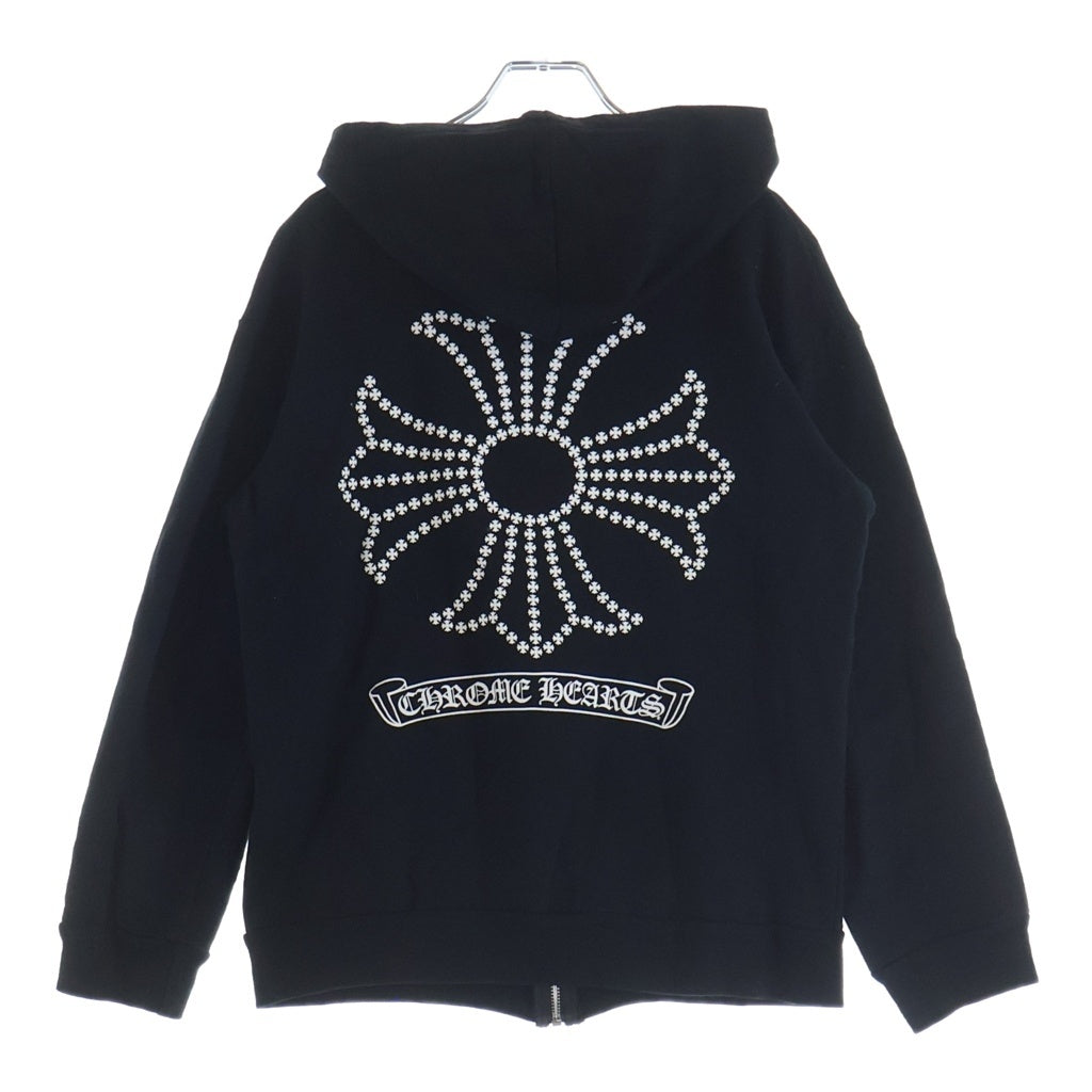 CHROME HEARTS(クロムハーツ) CH Plus Print Zip Up Hoodie バック CHプラス プリント ジップパーカー ブラック