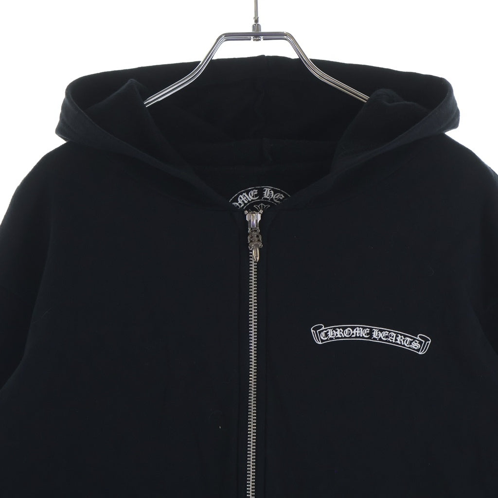 CHROME HEARTS(クロムハーツ) CH Plus Print Zip Up Hoodie バック CHプラス プリント ジップパーカー ブラック