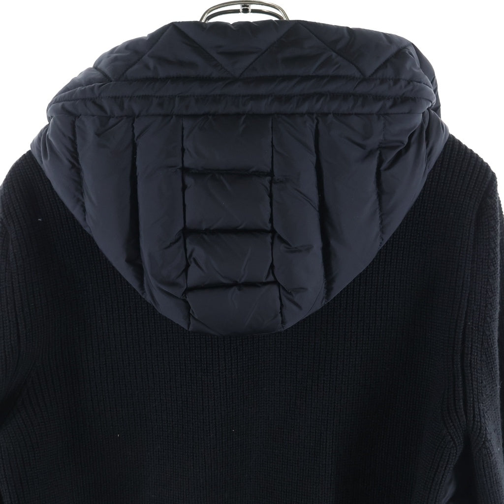 MONCLER(モンクレール) 切り替えしニット ダウンジャケット ブラック×ネイビー ナイロン M C20919402800 94789