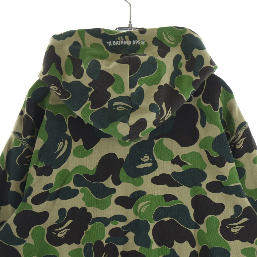 A BATHING APE(アベイシングエイプ) CAMO HEAVY WASH ZIP HOODIE カモ ヘビー ウォッシュ ジップフーディー グリーン/ブラウン 001ZPM301308M