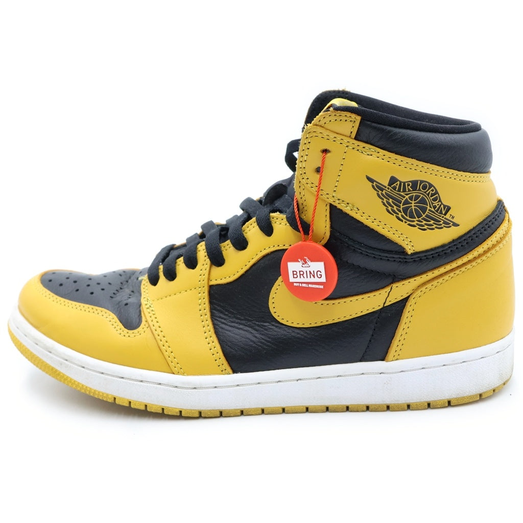 NIKE(ナイキ) AIR JORDAN 1 RETRO HIGH OG POLLEN 555088-701 エアジョーダン レトロ パラン ハイカットスニーカー US9.5/27.5cm イエロー/ブラック