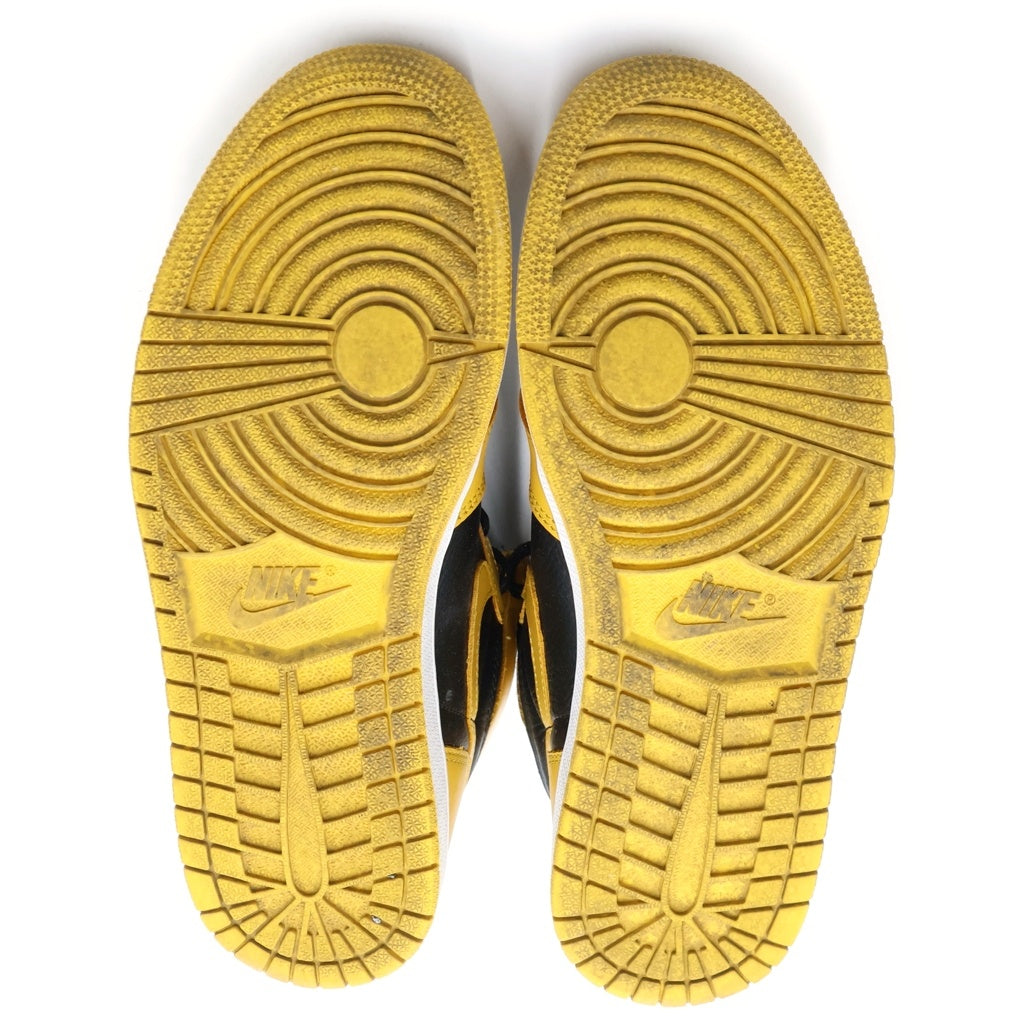 NIKE(ナイキ) AIR JORDAN 1 RETRO HIGH OG POLLEN 555088-701 エアジョーダン レトロ パラン ハイカットスニーカー US9.5/27.5cm イエロー/ブラック