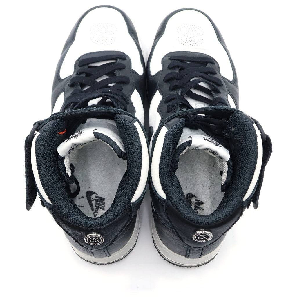 NIKE(ナイキ) ×STUSSY AIR FORCE 1 MID ステューシー エアフォース1 ミッドカットスニーカー ホワイト/ブラック US10/28cm DJ7840-002