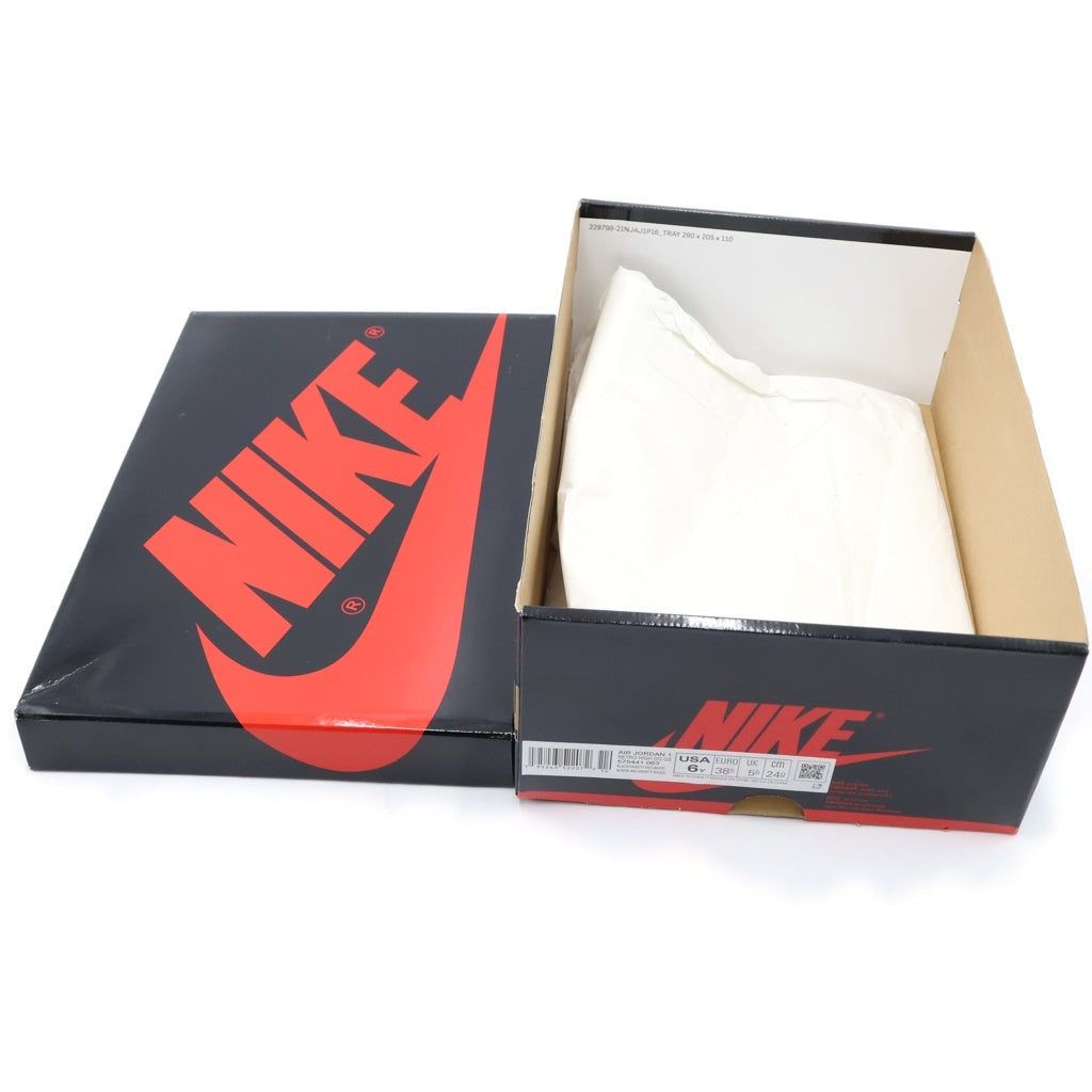 NIKE(ナイキ) GS Air Jordan 1 High OG Patent Bred エアジョーダン1 パテントブレッド ハイカットスニーカー ブラック/レッド US6/24cm 575441-063