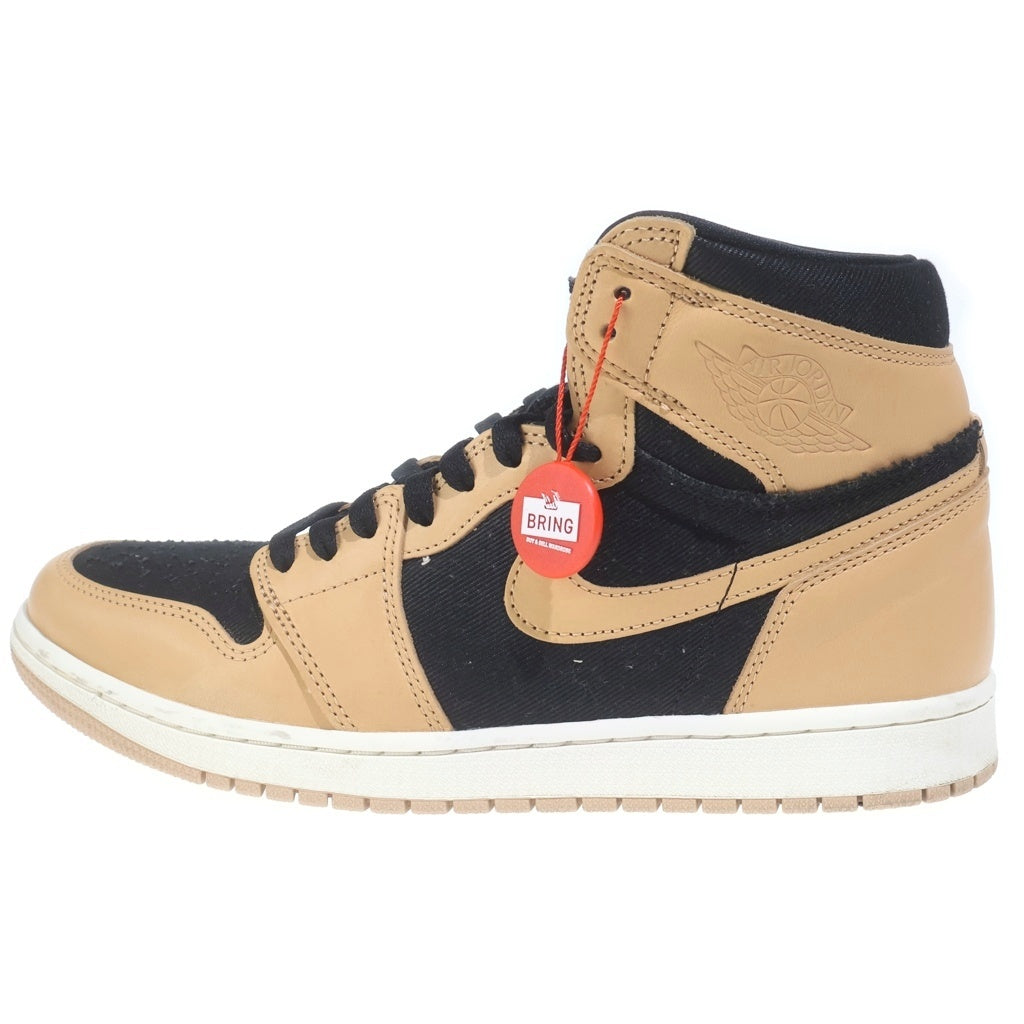 NIKE(ナイキ) AIR JORDAN 1 RETRO HIGH OG Vachetta Tan エアジョーダン1 バケッタ タン ハイカットスニーカー 555088-202 ブラック/ベージュ US10/28cm