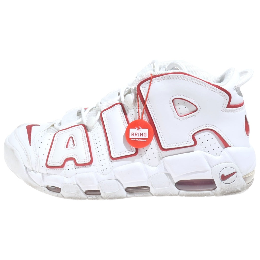 NIKE(ナイキ) AIR MORE UPTEMPO 96 エアモアアップテンポ ハイカットスニーカー ホワイト/レッド US9.5/27.5cm 921948-102