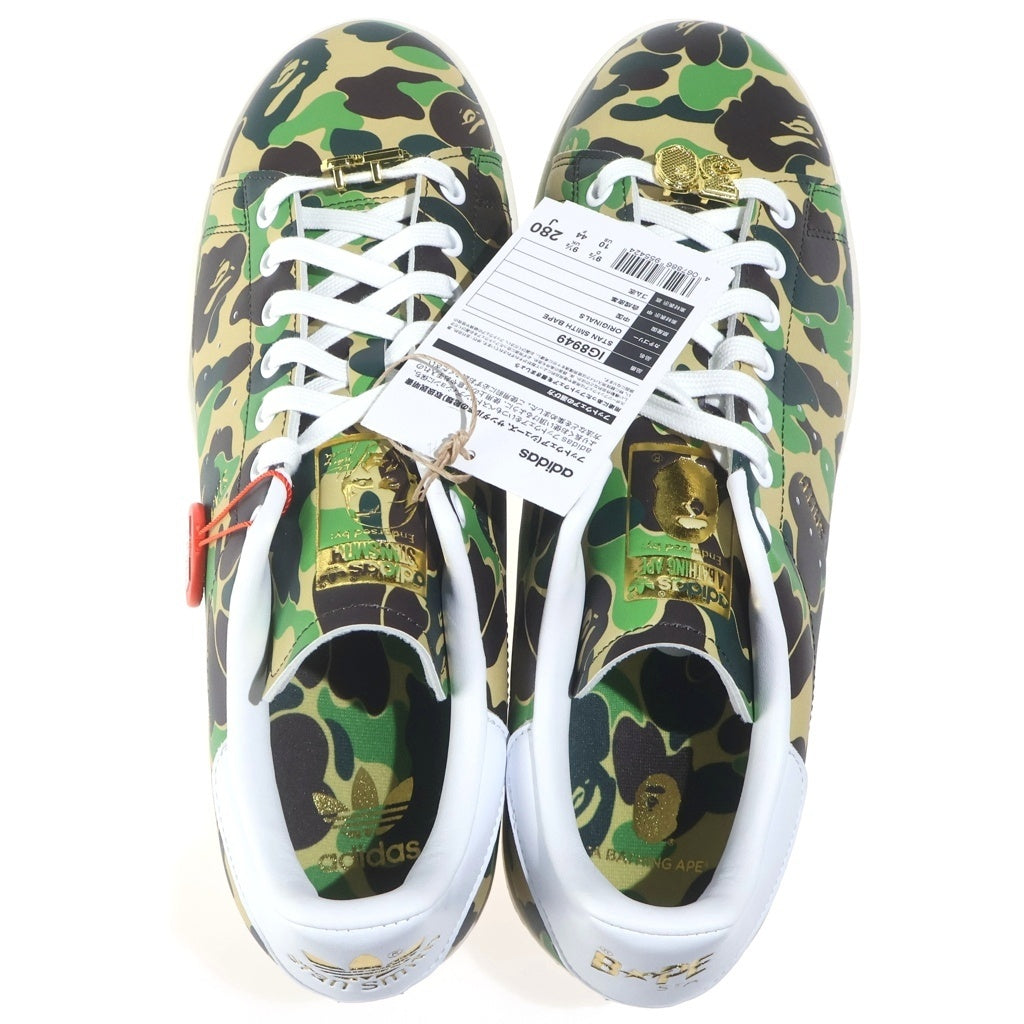 adidas(アディダス) ×STAN SMITH ABC CAMO ア ベイシングエイプ スタンスミス カモ柄 ローカットスニーカー マルチ US10/28cm IG8949