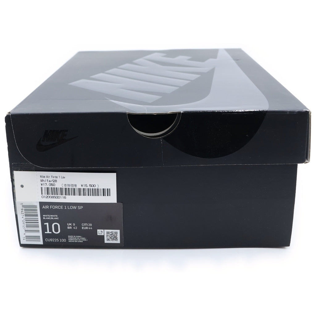NIKE(ナイキ) ×SUPREME AIR FORCE 1 LOW CU9225-100 シュプリーム エアフォース ローカットスニーカー ホワイト US10/28cm