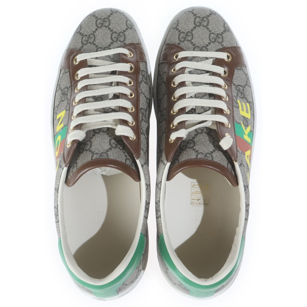 GUCCI(グッチ) GG Monogram FAKE NOT GG柄 フェイクノット ローカットスニーカー ブラウン