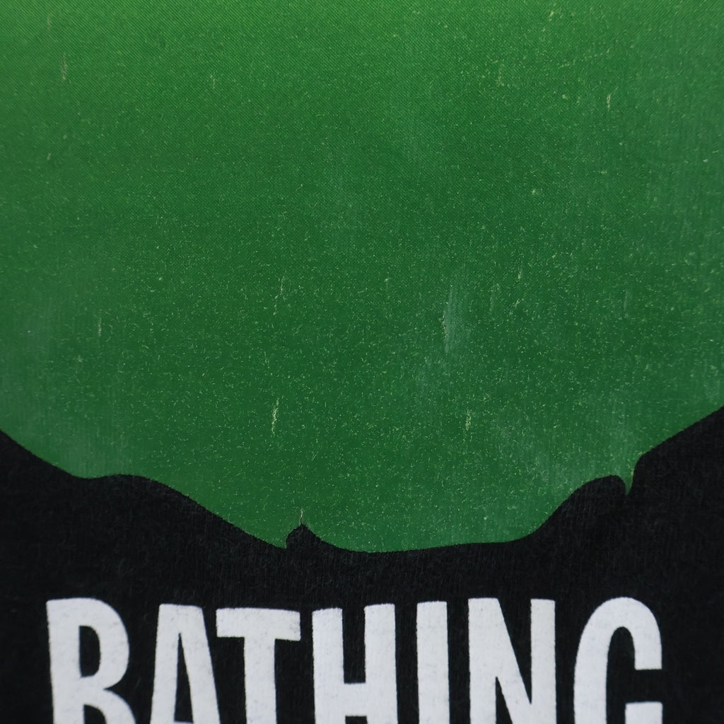 A BATHING APE(アベイシングエイプ) 90s グラデーション サルカモロゴ 半袖Tシャツ カットソー ブラック/グリーン