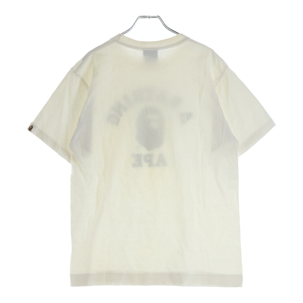 A BATHING APE(アベイシングエイプ) 90s CAMO COLLEGE TEE サルカモ カレッジ 半袖Tシャツ カットソー ホワイト/ブラウン