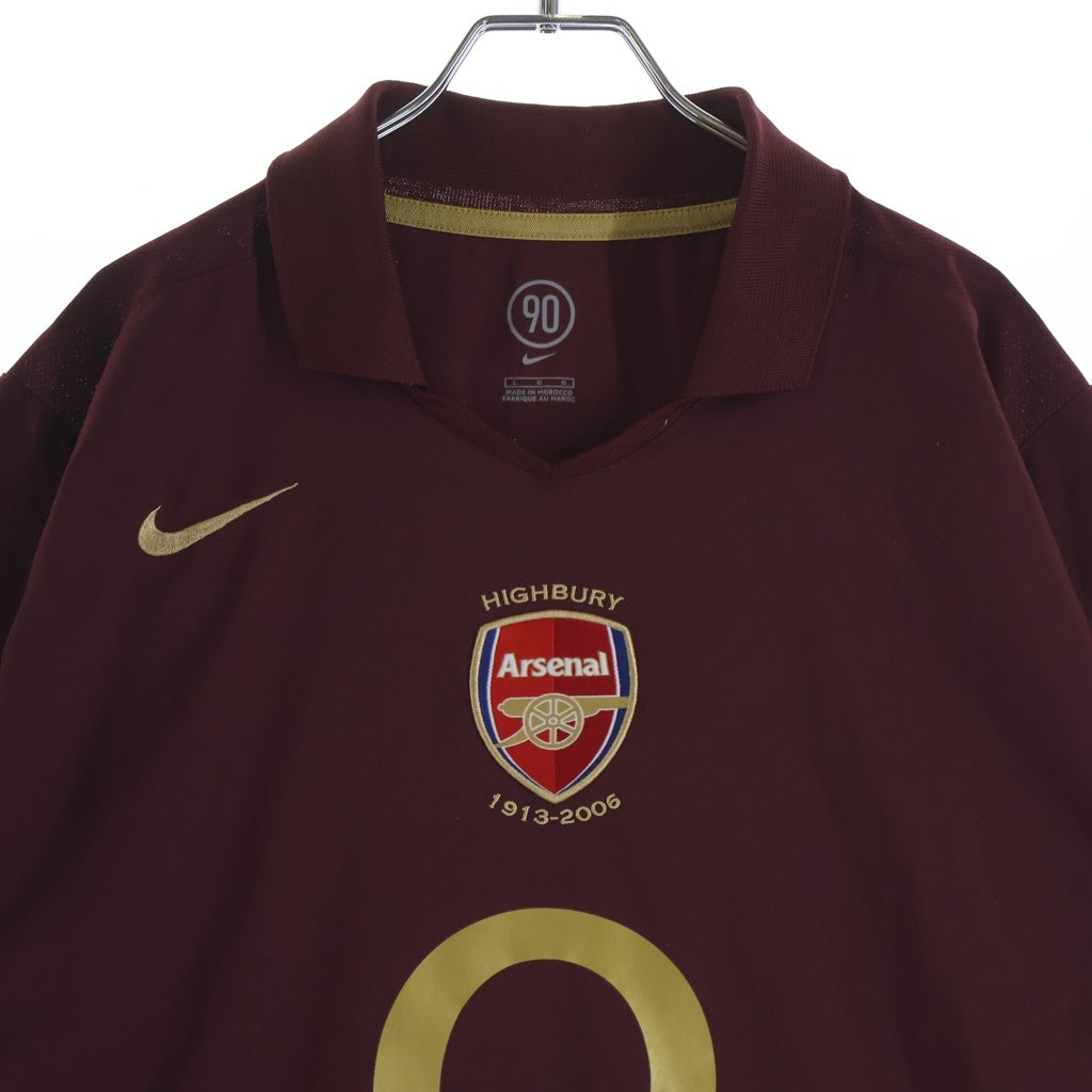 NIKE(ナイキ) ラストハイバリー 05/06 ARSENAL HENRY アーセナル アンリ ユニフォーム 半袖Tシャツ カットソー レッド 11421942