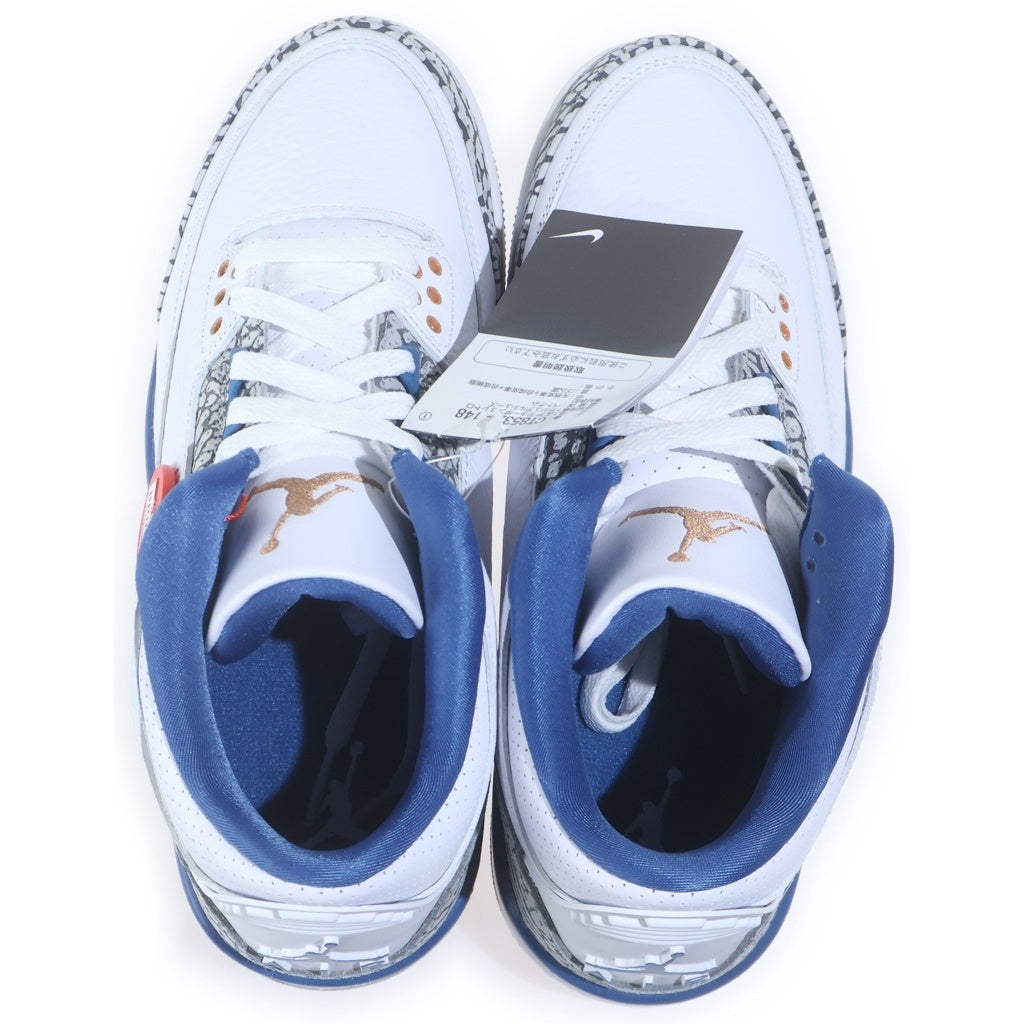 NIKE(ナイキ) AIR JORDAN 3 RETRO TRUE BLUE エアジョーダン3 レトロ トゥルーブルー ローカットスニーカー ホワイト/ブルー US8.5/26.5cm CT8532-148