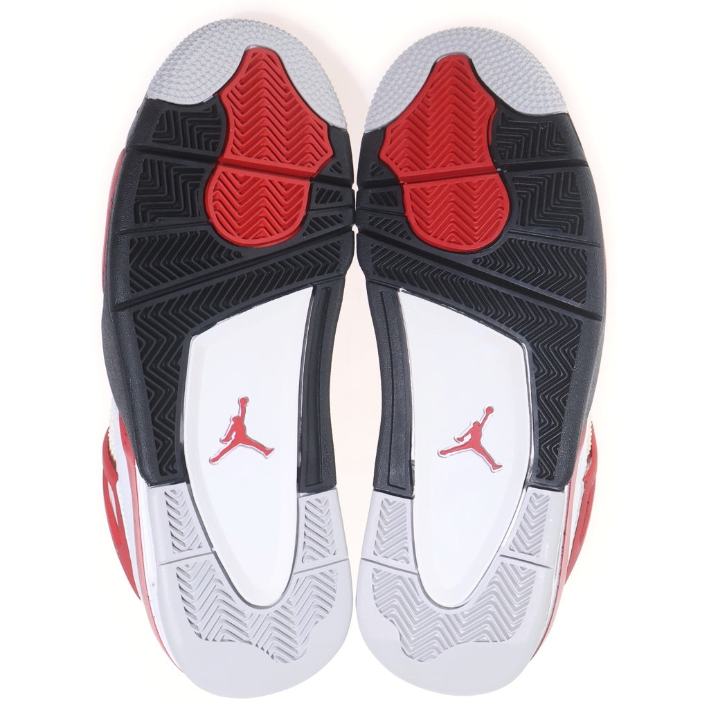 NIKE(ナイキ) AIR JORDAN RETRO Red Cement エアジョーダン 4 レッドセメント ハイカットスニーカー ホワイト/レッド US8.5/26.5cm DH6927-161