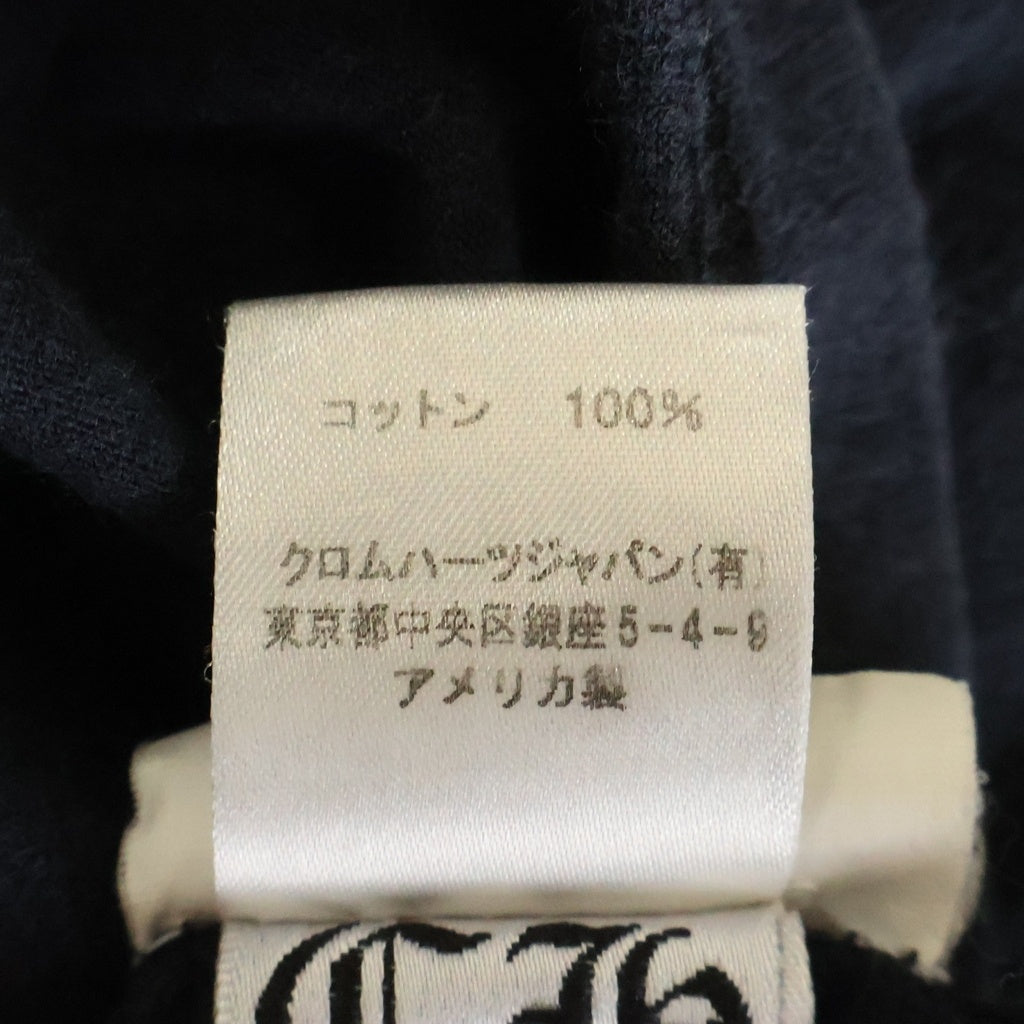 CHROME HEARTS(クロムハーツ) SCROLL LABEL T-SHIRT スクロールラベルプリント クルーネックポケット 英字プリント 半袖Tシャツ カットソー ブラック