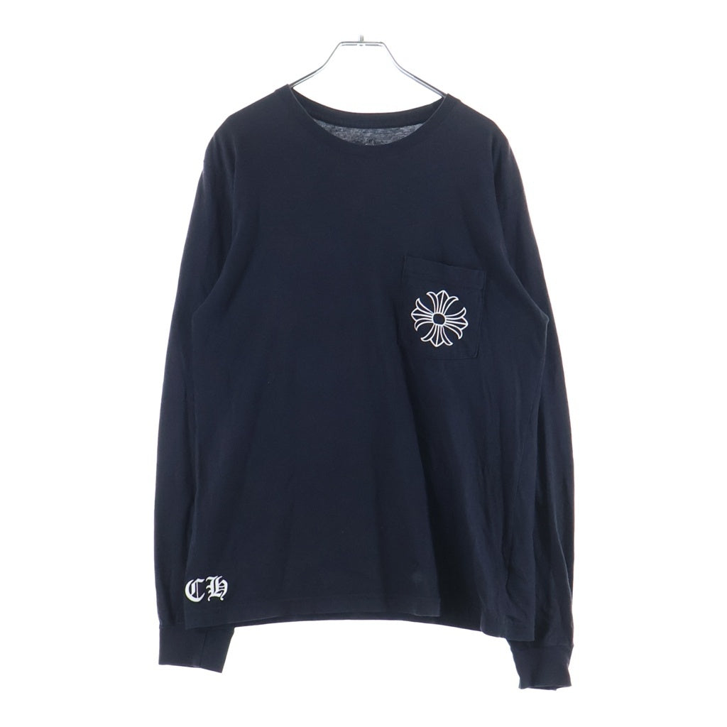 CHROME HEARTS(クロムハーツ) CH Plus Long Sleeve Tee クロムハーツ CHプラス 胸ポケット ロングスリーブTシャツ 長袖カットソー ブラック
