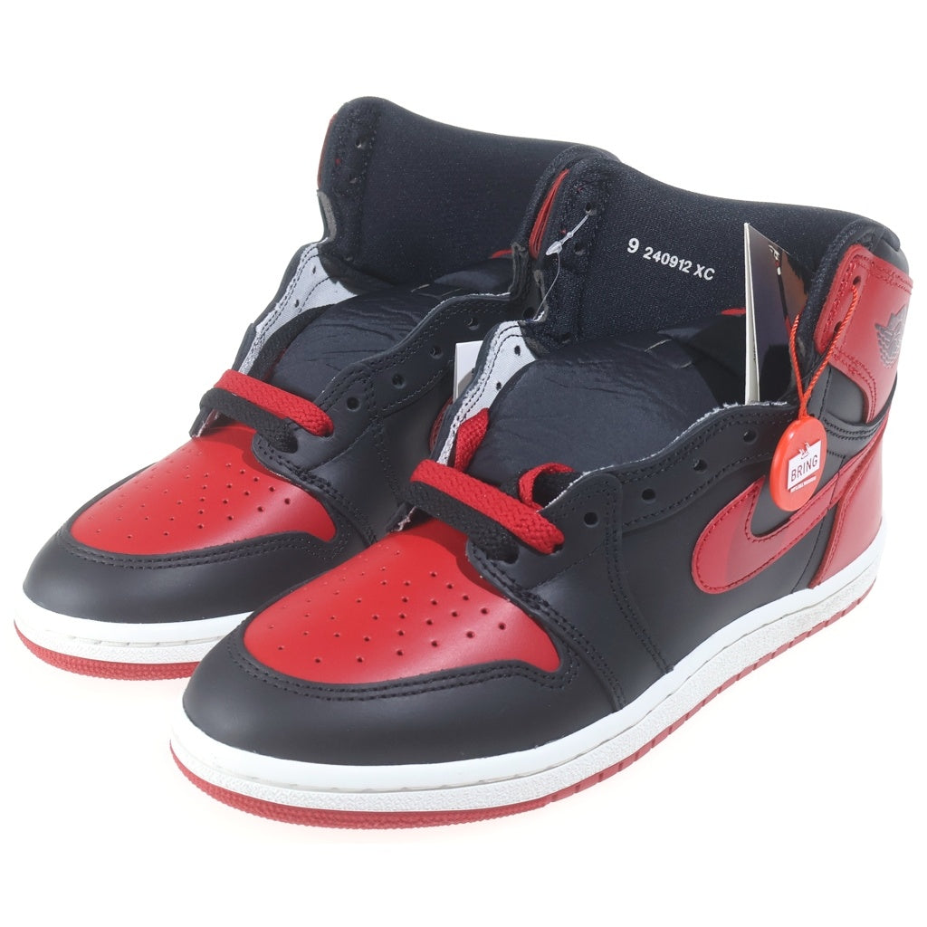 NIKE(ナイキ) AIR JORDAN HIGH BRED エアジョーダン 1 85 ブレッド ハイカットスニーカー ブラック/レッド US9/27cm HV6674-067