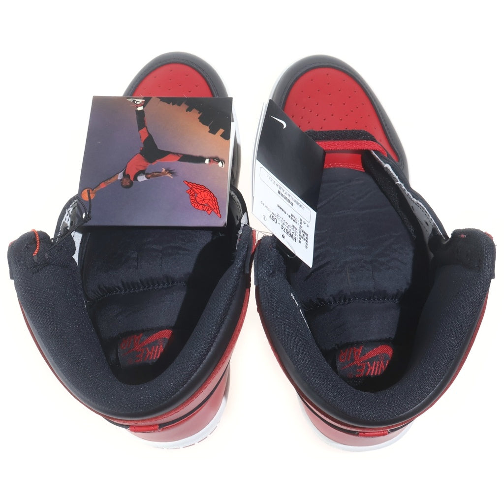 NIKE(ナイキ) AIR JORDAN HIGH BRED エアジョーダン 1 85 ブレッド ハイカットスニーカー ブラック/レッド US9/27cm HV6674-067